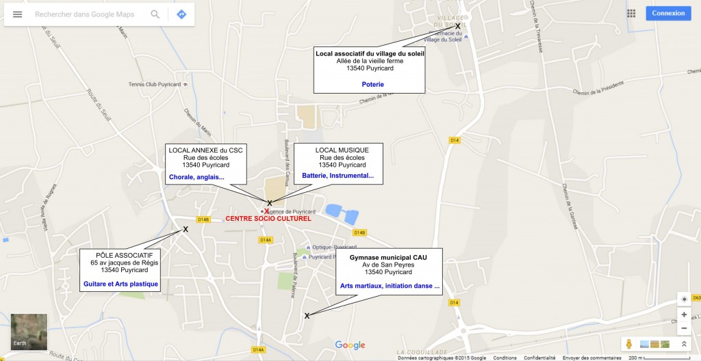 Plan de situation activités - CSC Davin