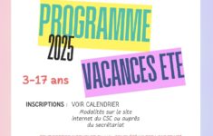 Modalités et calendrier des inscriptions été 2025